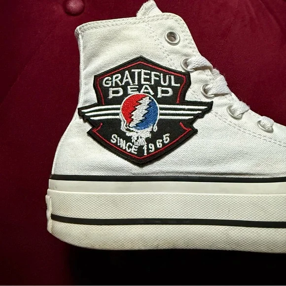 Converse Grateful Dead Patched Chuck Taylor All Star High-Top Platform Sneaker 4